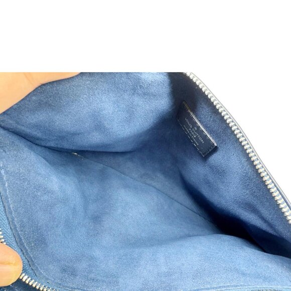 Louis Vuitton Coussin PM Monogram Embossed Leather Shoulder Bag Navy Blue - Picture 12 of 14